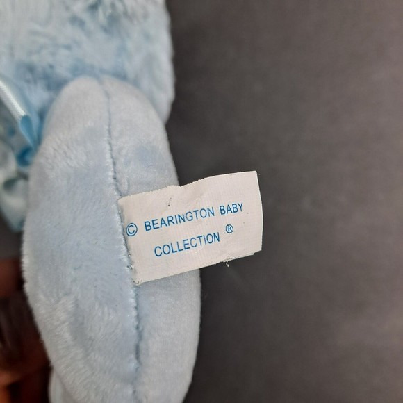 Bearington Baby Collection Blue Baby Rattle Bear Stuffed Toy NWT - Picture 6 of 7